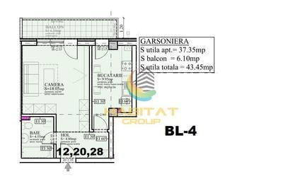 Pallady Garsoniera decomandata 44 mp in bloc tip Boutique - 2