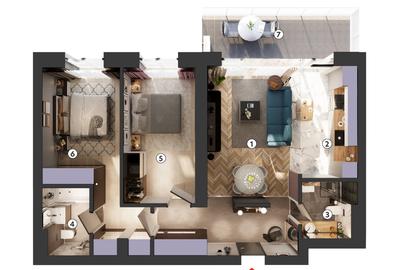 Apartament Premium 3 Camere – Tip 3A |  Metrou Nicolae Teclu | Comision 0% - 1