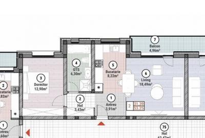 Oportunitate - Apartament cu 2 camere de 53 mp utili - Mosnita - 2