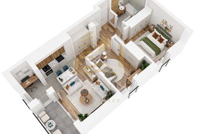 Apartament cu 3 camere semidecomandat în Baciu