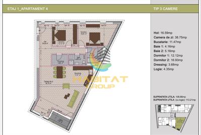 Apartament 3 Camere Timpuri Noi etaj 1 mutare urgenta 113.21 mp - 10