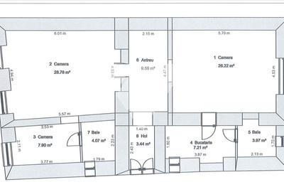 Investitie - Doua Apartamente Regim Hotelier 88mp Centru Sibiu - 4