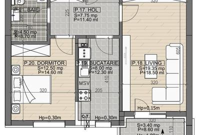 Apartament cu 2 camere decomandat în Berceni