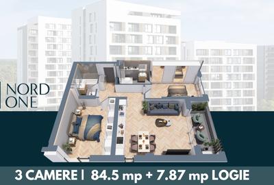 Apartament cu 3 camere în Torontalului