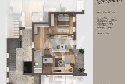 Apartament 2 camere, bloc nou Tractorul – Finalizare 2026 - 6