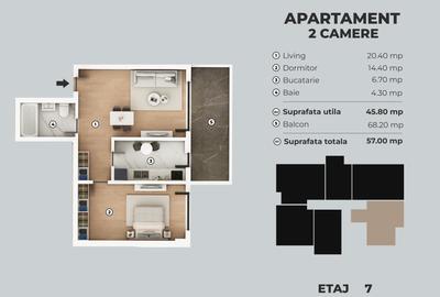 Cartierul nou Metalurgiei - 2 camere finalizat terasa 22mp - 3
