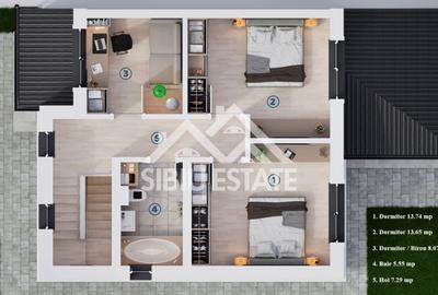 Duplex modern cu 4 camere, 102 mp – oază de liniște aproape de orașul Sibiu - 4