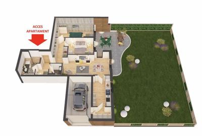 PROPRIETATE VANDUTA Apartament ARED spectaculos cu gradina si garaj - 3