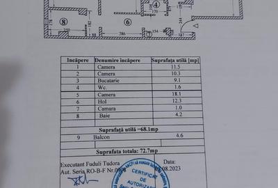 Apartament cu 3 camere decomandat în Faleza Nord