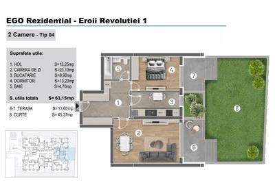 Apartament 2 camere-Imobil 3 etaje-Curte privata 45mp-Metrou Eroii Revolutiei - 2