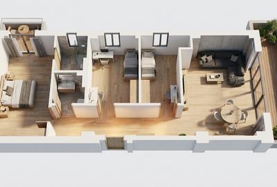Apartament 3 camere Băneasa – Sisești | 87 mp utili | 2 balcoane - 2