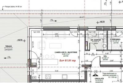 Apartament 2cam tip penthouse, terasa 116mp, imobil nou Apahida - 4