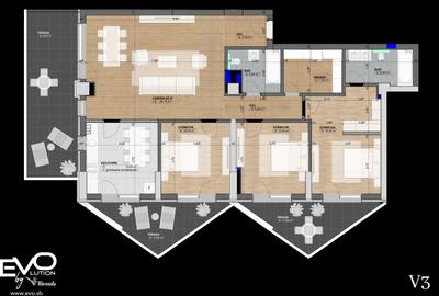 AP. 4 CAMERE | SE | 129 MP | SHOPPING CITY SIBIU | Evolution Apartments - 10