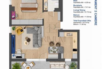 ARADULUI - BLOC NOU - 2 CAMERE - CENTRALA PROPRIE - PARCARE INCLUSA - LIFT - 7