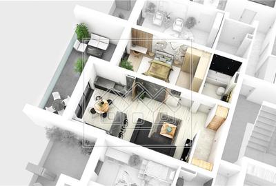 Apartament cu 2 camere, intabulat, finisat la alb (NCL-29D-Ra) - 8