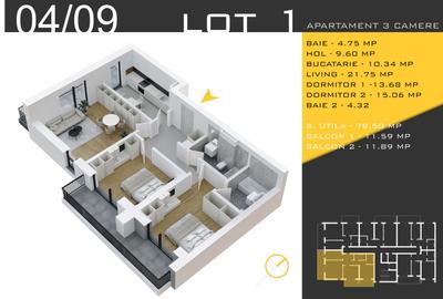 Apartament cu 3 camere decomandat în Theodor Pallady