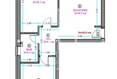 Apartament 2 camere + 60 mp + etaj intermediar - Shopping City Sibiu - 2