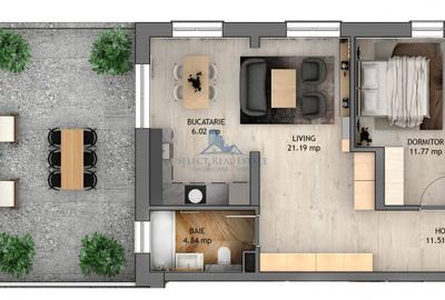 Penthouse cu 3 camere decomandat în Șelimbăr