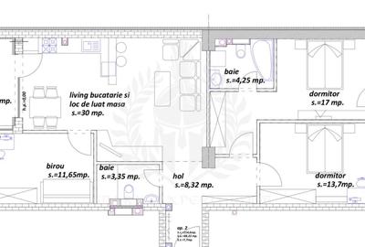 Apartament cu 4 camere decomandat în Central