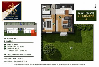 |Ap2 camere cu Gradina|S6Militari-Pacii|Incalzire pardoseala | La cheie| - 2