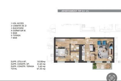 Spațiu 2 camere Belvedere Residence | Etaj 8 | Ideal birou | 5 min metrou Pipera - 17