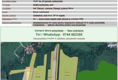 Teren arabil 19,87 ha — Tileagd, Bihor - 1