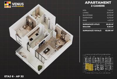 Apartament decomandat cu 2 camere si balcon-Metrou Aparatorii Patriei - 5