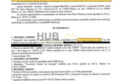 Teren dezvoltare rezidentiala Blocuri – Rasnov zona Chimica | PUZ | 144 Ap - 6