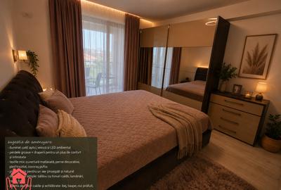 SISESTI-2 camere mobilate, 2 bai, terasa cu vedere lac, bloc boutique, parcare! - 8
