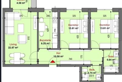 Apartament 3 camere FINISAT de vânzare Lujerului- Exigent Plaza - 1