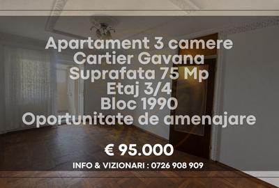 Apartament decomandat 3 camere Gavana - 1