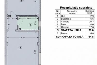 Apartament 2 camere 58mp + 7mp terasa | 0 comision zona Matei Millo-Becheanului - 6