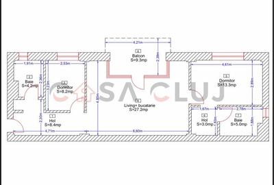 Apartament 3 camere NOU, prima locuire | terasa, parcare | Borhanci - 12