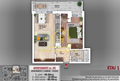 Apart.bloc nou-2 Camere-60mp-bloc Premium-Grigorescu - 2