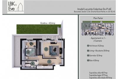 Apartament 2 camere cu terasa si gradina -Mutare Rapida - 1