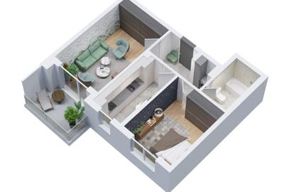 Apartament 2 camere 61.23 mp | Prelungire Ghencea | Promotie  | - 7