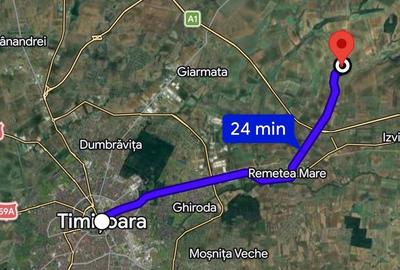 Teren intravilan 1.600 mp, Ianova – toate utilitățile, front 18 ml - 1