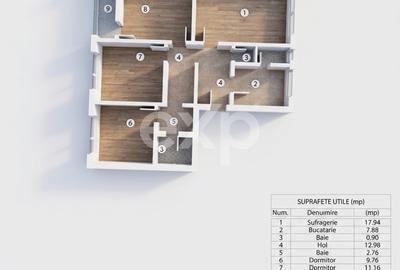 Apartament cu 4 camere decomandat, mobilat în Nord
