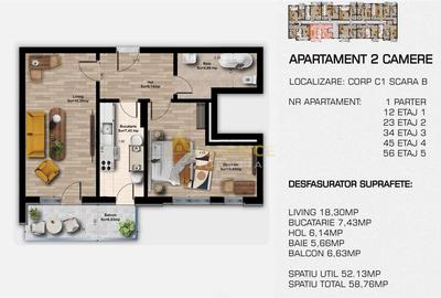 3 camere, 2 bai - Complex rezidential modern - confort, calitate si acces rapid - 12