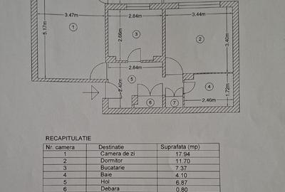 2 camere Popa Șapcă , Decomandat / Centrală , Amplasament DEOSEBIT ! - 13