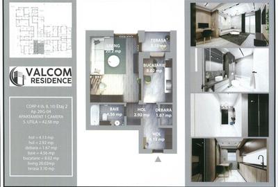 Valcom Residence Bartolomeu, Garsoniera, terasa 3.10 mp,  Comision 0% - 11