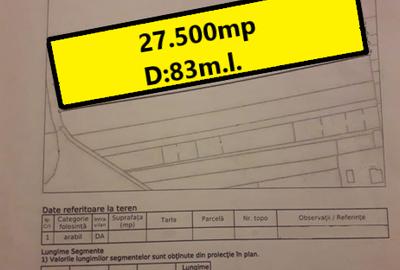 Tunari - T23 - Teren 27.500 mp- deschidere 83 m.l. - 1