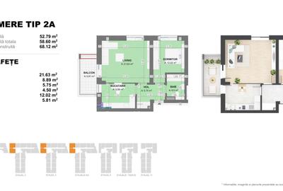Apartament 2 Camere TIP A in Complex Doi Cocosi Residence - 2
