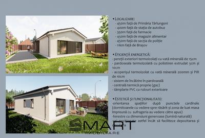 Casă modernă, parter, la cheie – în inima Tărlungenilor • Teren 511 mp - 6