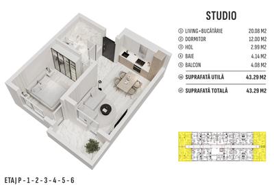 Apartament Tip Studio -Bloc Nou-Militari Residence- TVA Inclus - 18