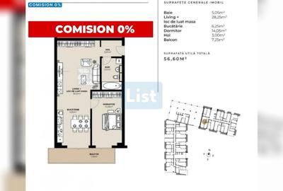 Apartament 2 camere Marasti cu parcare subterana - 1