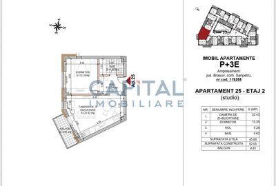 Studio etaj 2_45.68mp 77319 Euro - 1