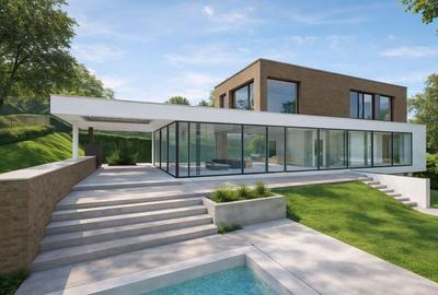 Teren 1000mp autorizat, casa D+P+1E 269mp, Proiect Piscina, Salicea - 3