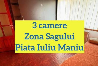 Apartament 3 camere de vanzare  Zona Sagului, langa Piata Iuliu Maniu - 1