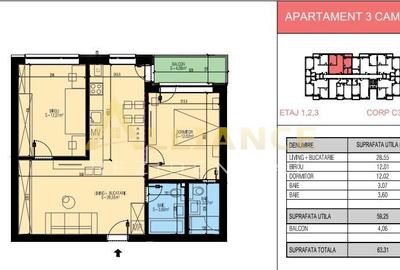 Leordeni Primarie 3 camere Bloc Boutique cu lift - 4